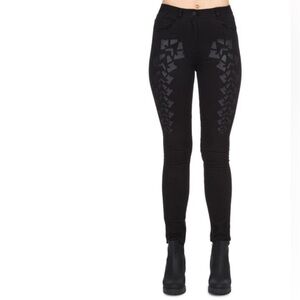 NWT Alexander Wang x HM Patterned Stretch Trendy Stylish black denim jeans 4